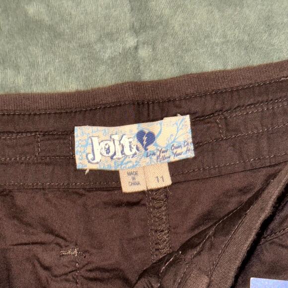 Jolt Capri Pants Women's 11 Brown Cotton Boho Casual Flat Front NEW NWT - Picture 8 of 9